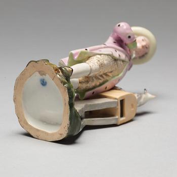 FIGURIN, porslin.  Höchstliknande märke, omkring 1900.