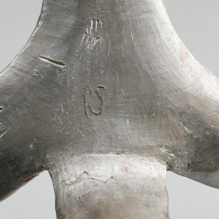 LJUSSTAKE, tenn, Rolf Svedberg, monogramsignerad.