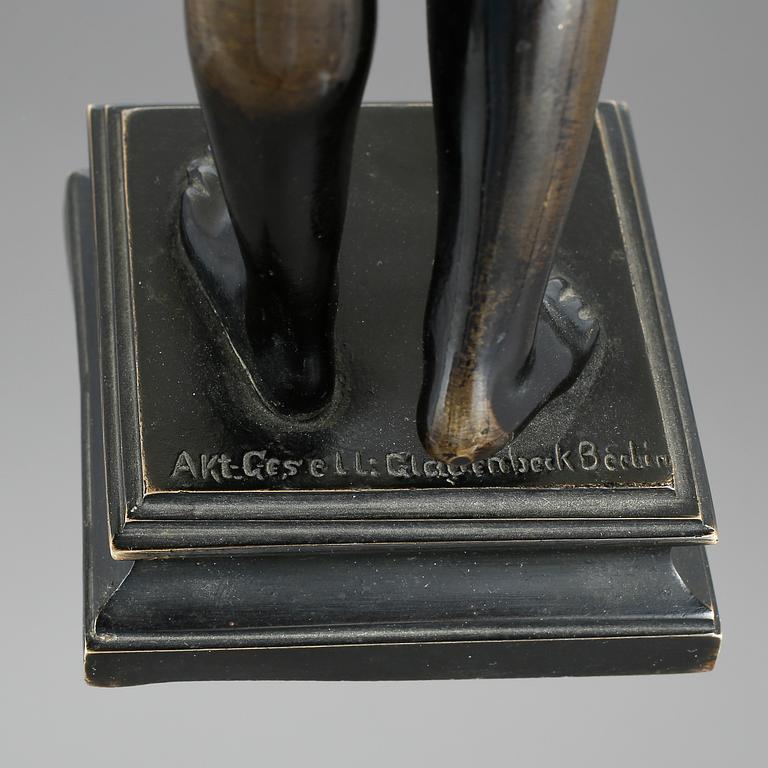 SKULPTUR, patinerad brons, Aktiengesellschaft Gladenbeck & Sohn, Berlin, tidigt 1900-tal.