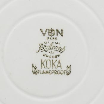 A Hertha Bengtsson 'Koka Blå' part dinner service, Rörstrand, designed 1956 (51 pieces).
