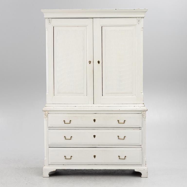 A late Gustavian cabinet, circa 1800.