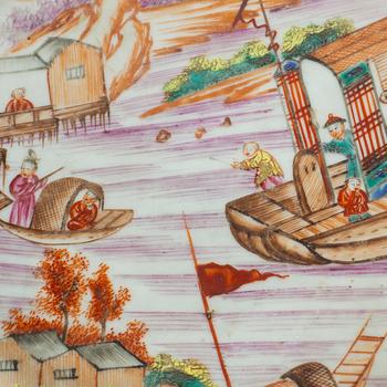 TALLRIK, kompaniporslin. Qingdynastin, Qianlong (1736-95).