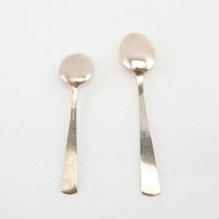 Jacob Ängman, bestick 88 delar, silver, "Rosenholm", GAB, Eskilstuna, 1950/70-tal.