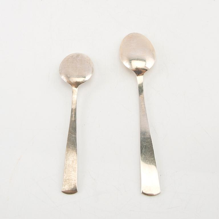 Jacob Ängman, 88-piece cutlery set, silver, "Rosenholm", GAB, Eskilstuna, 1950s/70s.