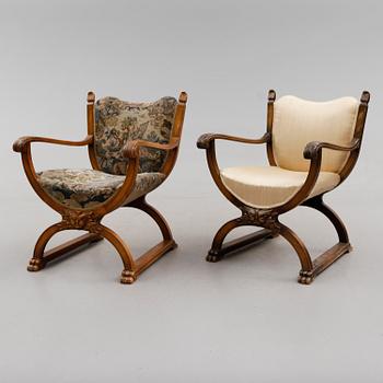 KARMSTOLAR, 1 par, renässansstil, 1900-talets början.