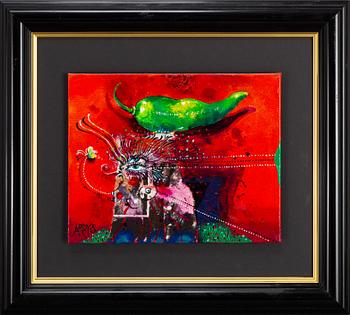 ARDY STRÜWER, olja på du/pannå, signerad. Daterad 1998 a tergo.