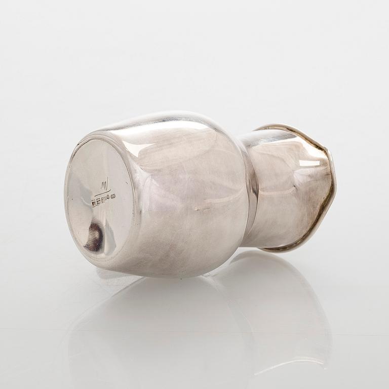 Tapio Wirkkala, a silver and teak cream jug and sugar bowl, Kultakeskus, Hämeenlinna 1959.