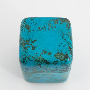 Hans Hedberg, a faience box, Biot, France.