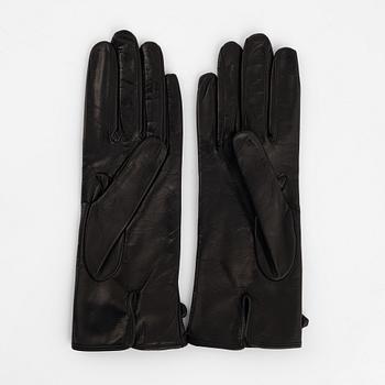 Prada, A pair of black lambskin gloves, size 7.