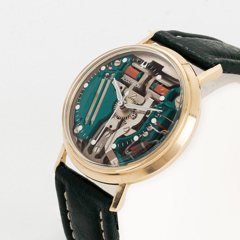 Bulova, Accutron, Spaceview, wristwatch, 35 mm.