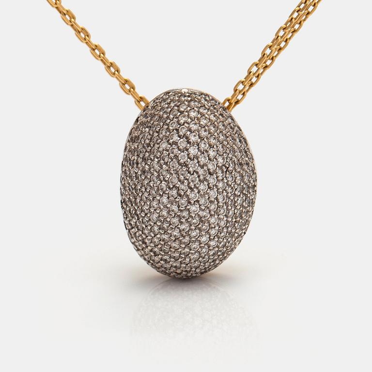 H Stern, "Golden stone", an 18K gold necklace with diamonds ca. 1.83 ct in total.