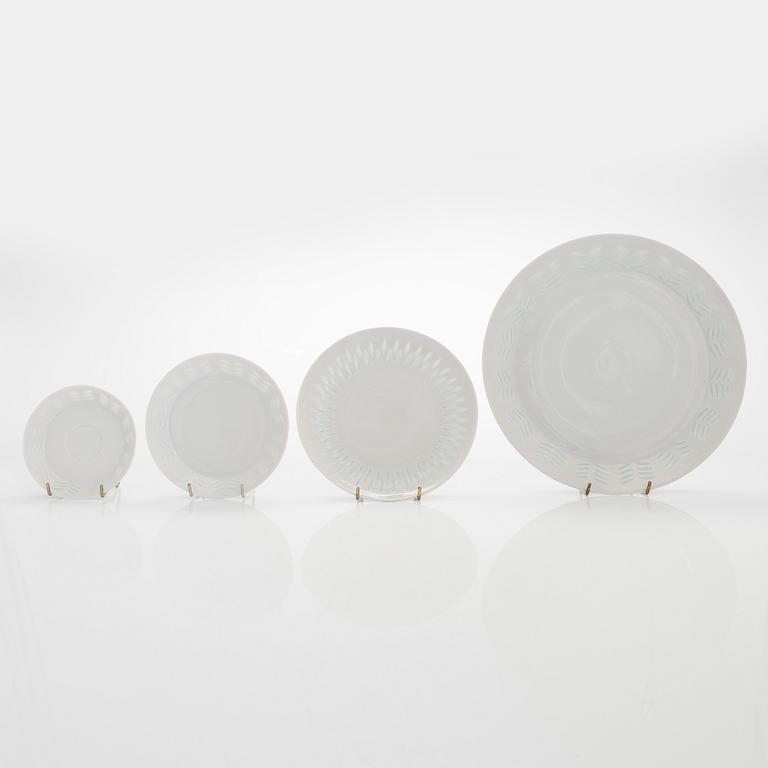 Friedl Holzer-Kjellberg, A 45-piece porcelain coffee service, signed under glaze F.H.Kj Arabia Finland.