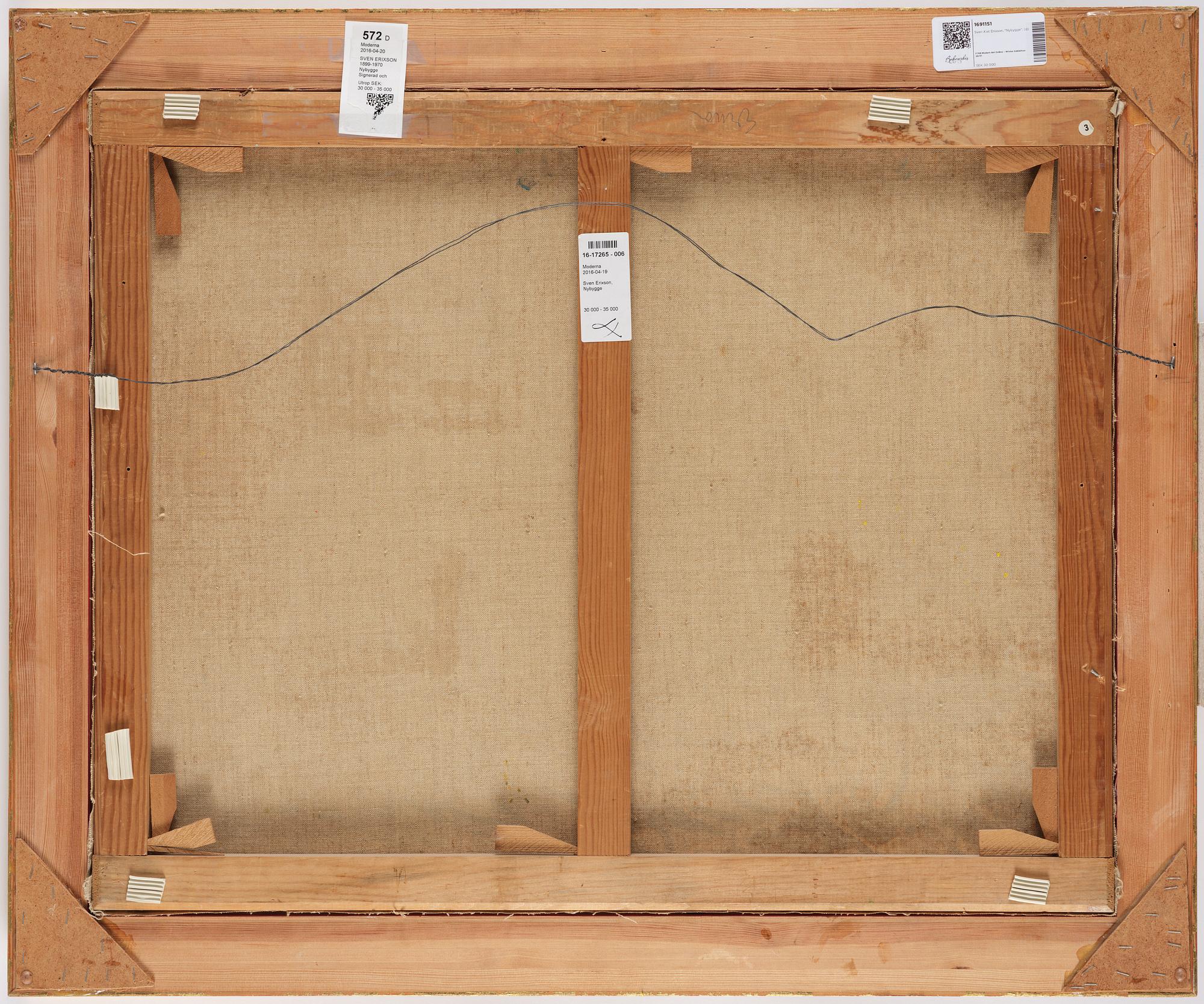 Sven X:et Erixson, "Nybygge".