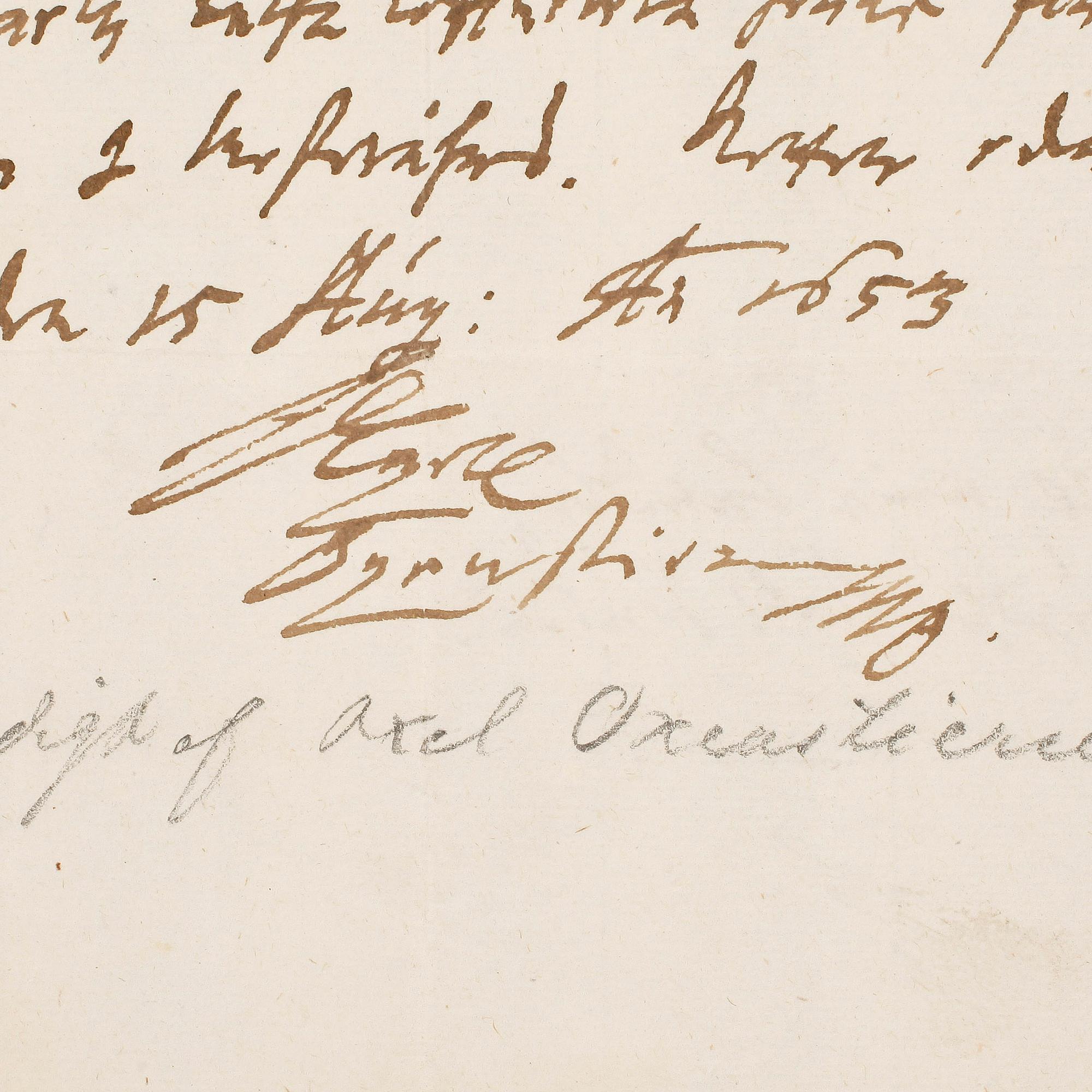 AXEL OXENSTIERNA (1583 - 1644), egenhändigt brev med namnteckning.