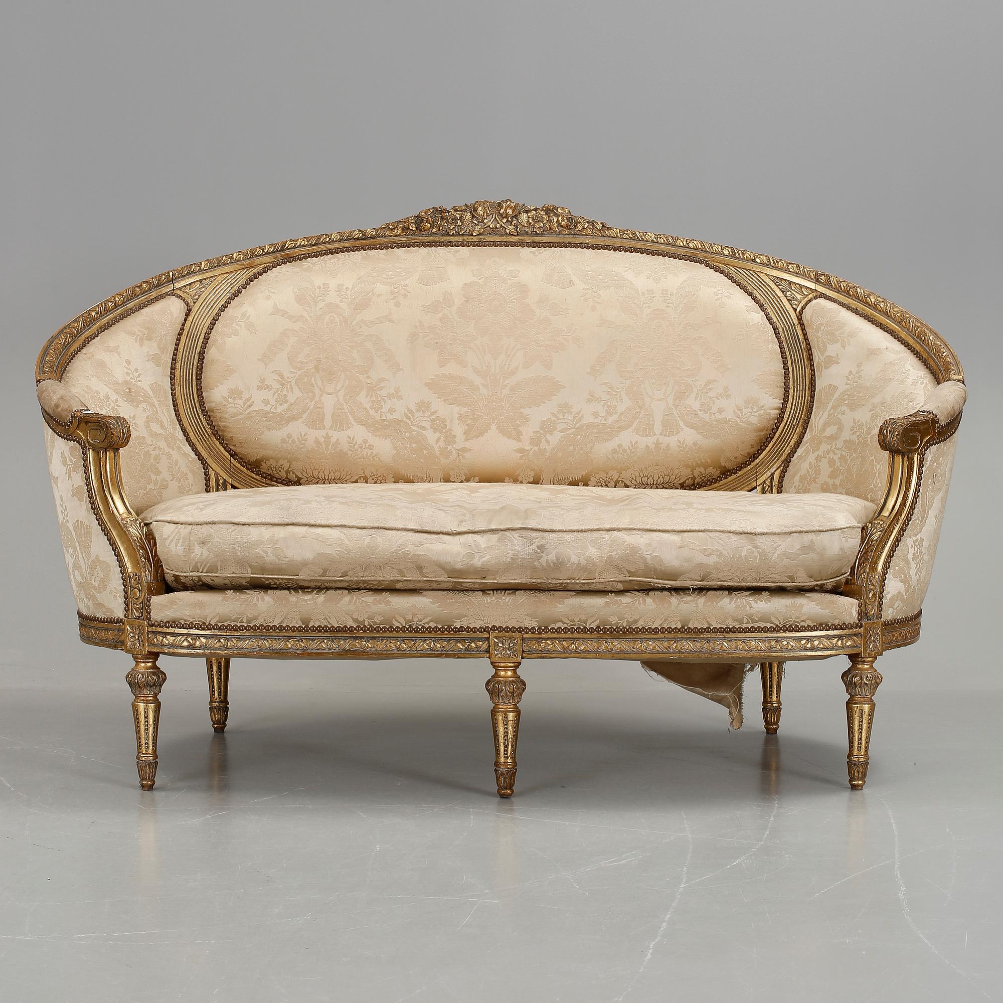 BADKARSSOFFA, Louis XVI-stil, 1900-talets första hälft.