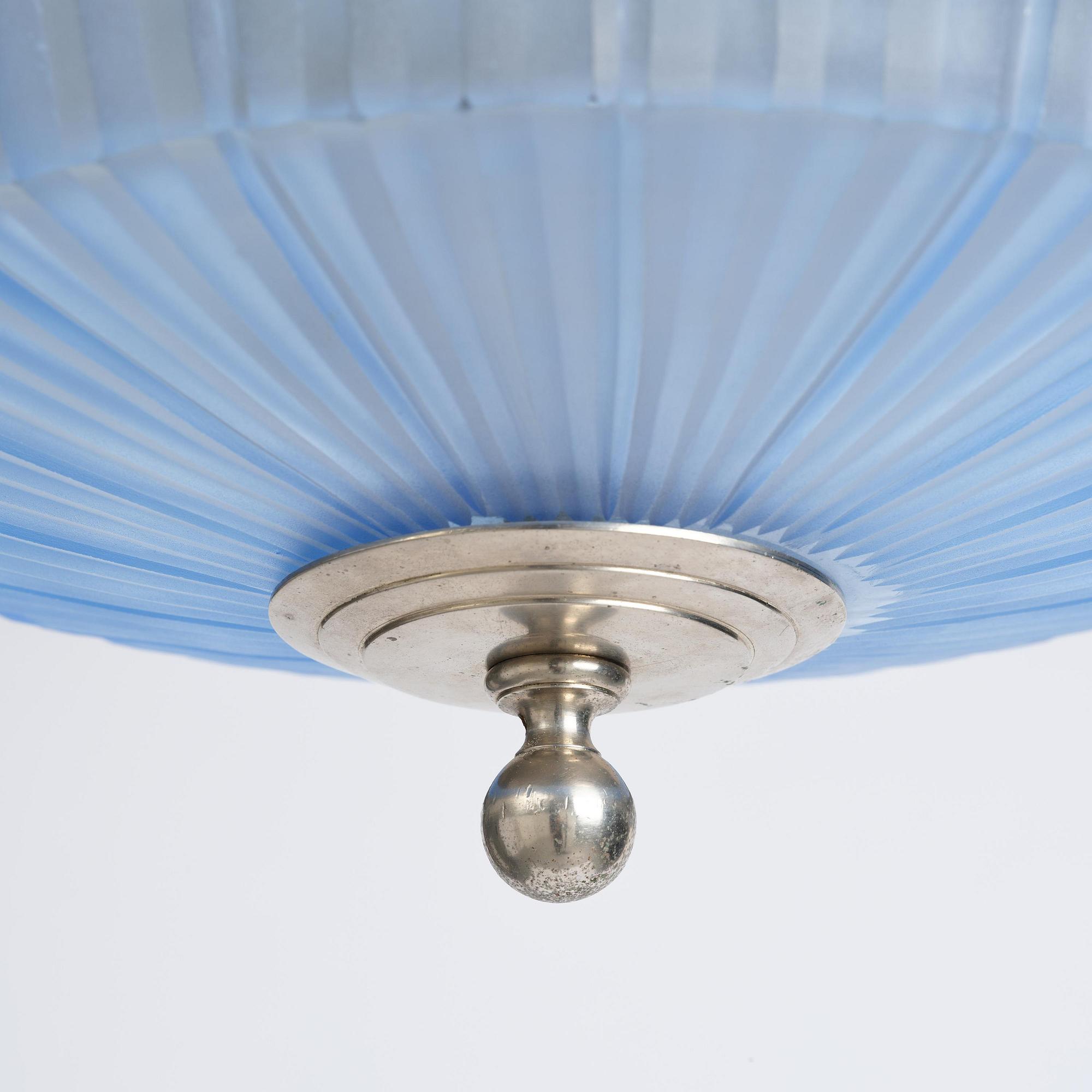 Simon Gate, & Erik Tidstrand, a ceiling lamp model "GD. 5"/"26268", Orrefors & Nordiska Kompaniet, 1920s.