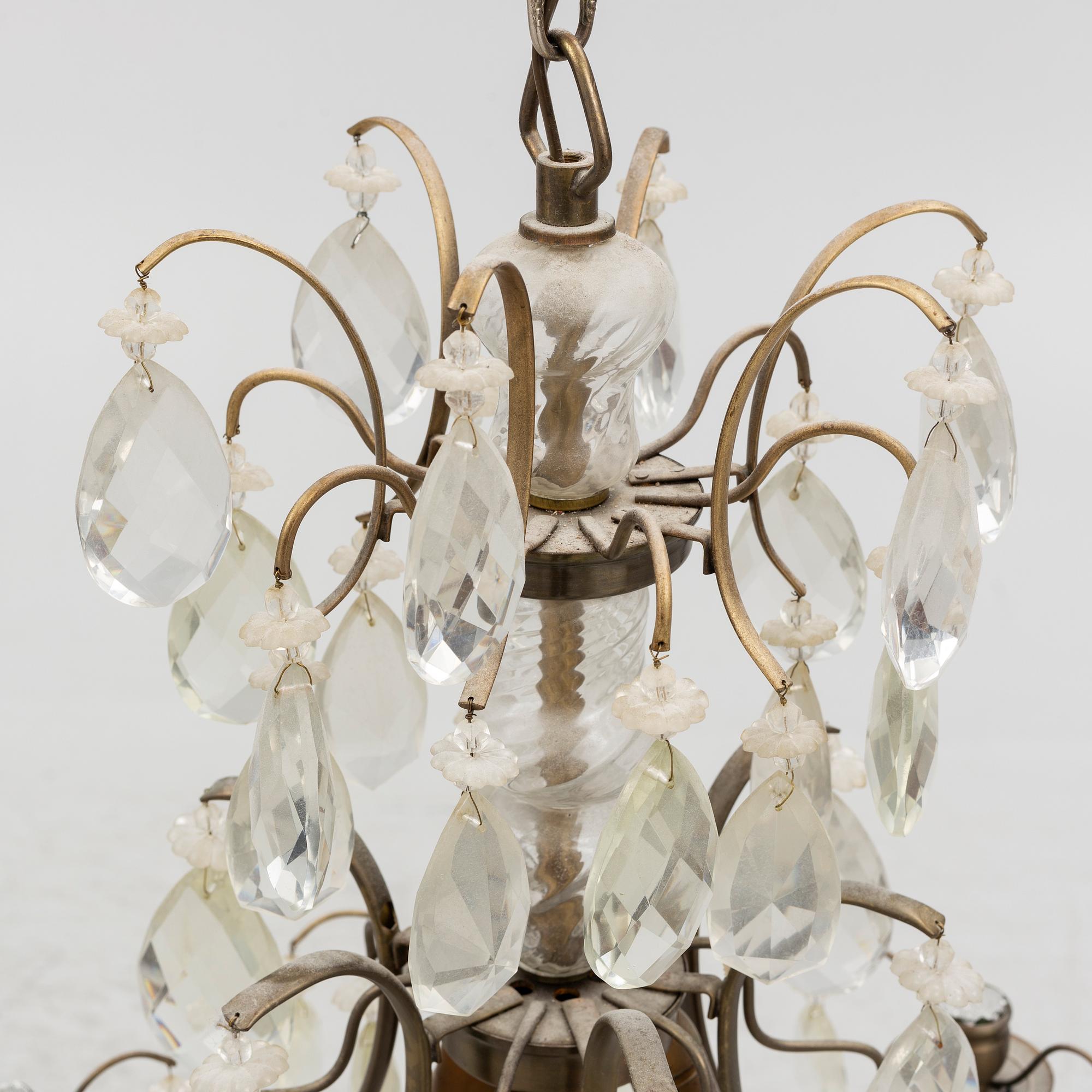 A Rococo style chandelier, first half of the 20th Century.