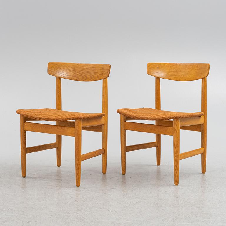 Børge Mogensen, a set of four 'Öresund' chairs, Bra Bohag, Karl Andersson & Söner and a dining table, 1960's.