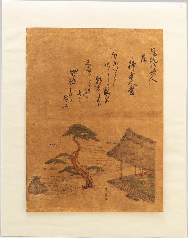 UTAGAWA TOYOHIRO (1763-1828), efter, färgträsnitt. Japan, 1800-tal,