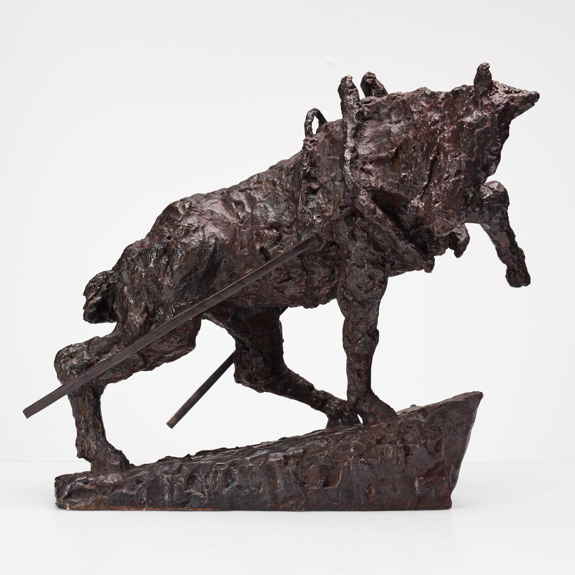 ASMUND ARLE, bronsskulptur, signerad Asmund Arle.