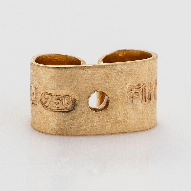 Björn Weckström, örhängen "Thai", 18K guld med diamanter. Lapponia.