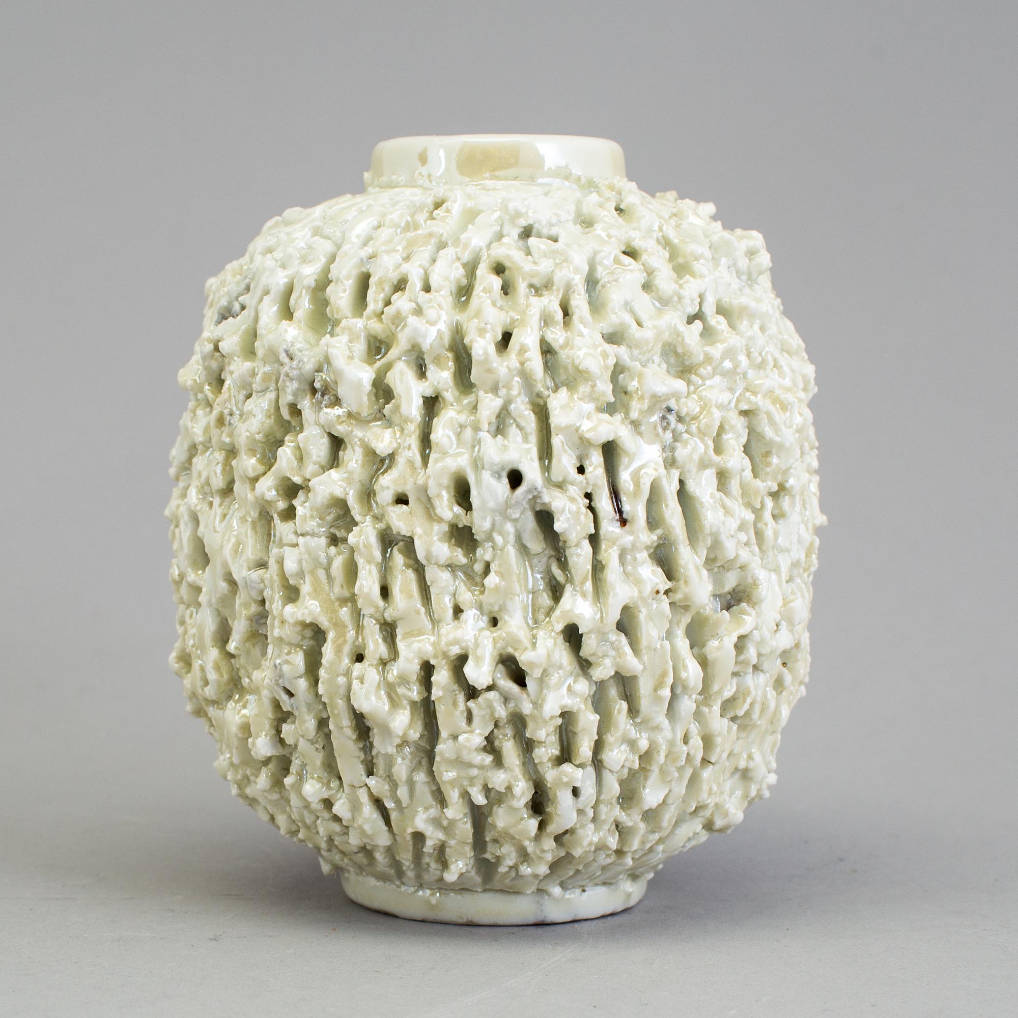 A stoneware "Hedgehog" vase, Gunnar Nylund for Rörstrand.