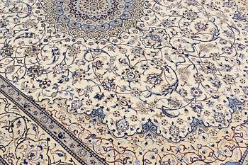 A carpet, Nain part silk s.k 9LAA, ca  417 x 287 cm.