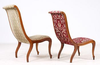 SVANHALSSTOLAR, 2 st, 1800-talets andra hälft.