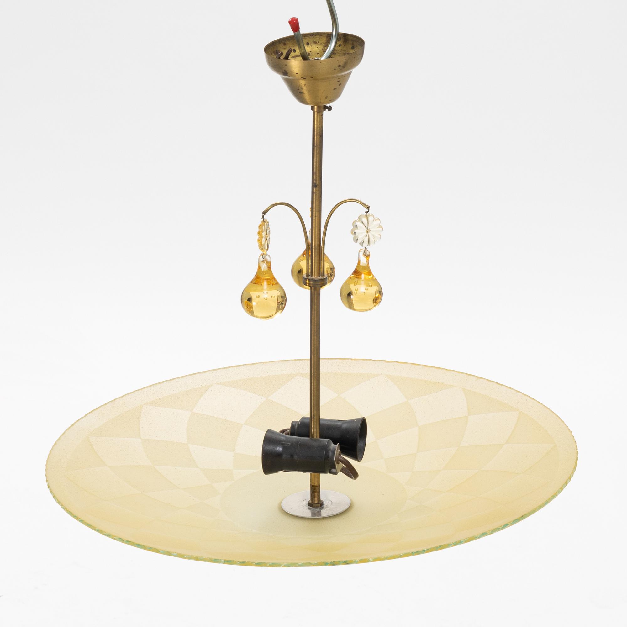 A 1930's/40's ceiling lamp.