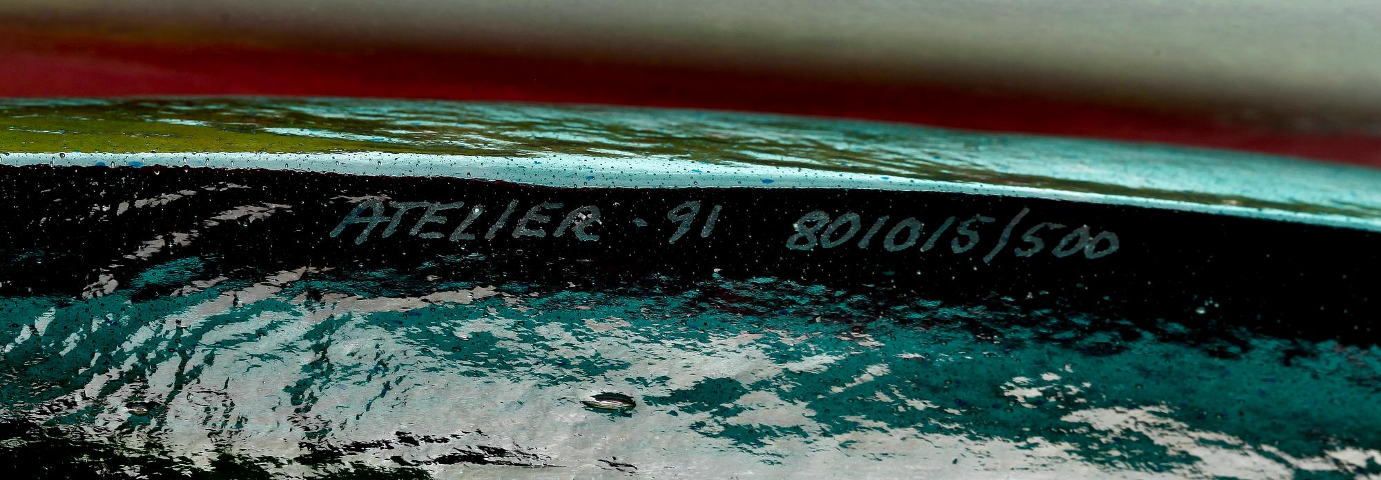 SKULPTUR, glas, Bertil Vallien, Kosta Boda Atelier, sign o dat 1991.