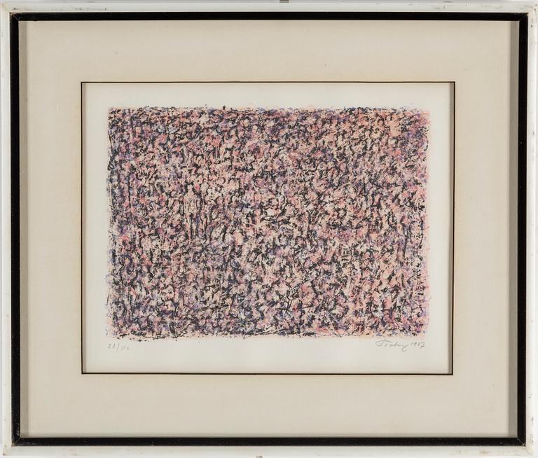 MARK TOBEY, a lithograph inn colors, signed in pencil and numbered 21/150.