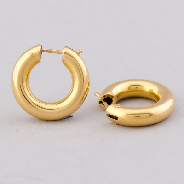 A PAIR OF EARRINGS, 18K gold.