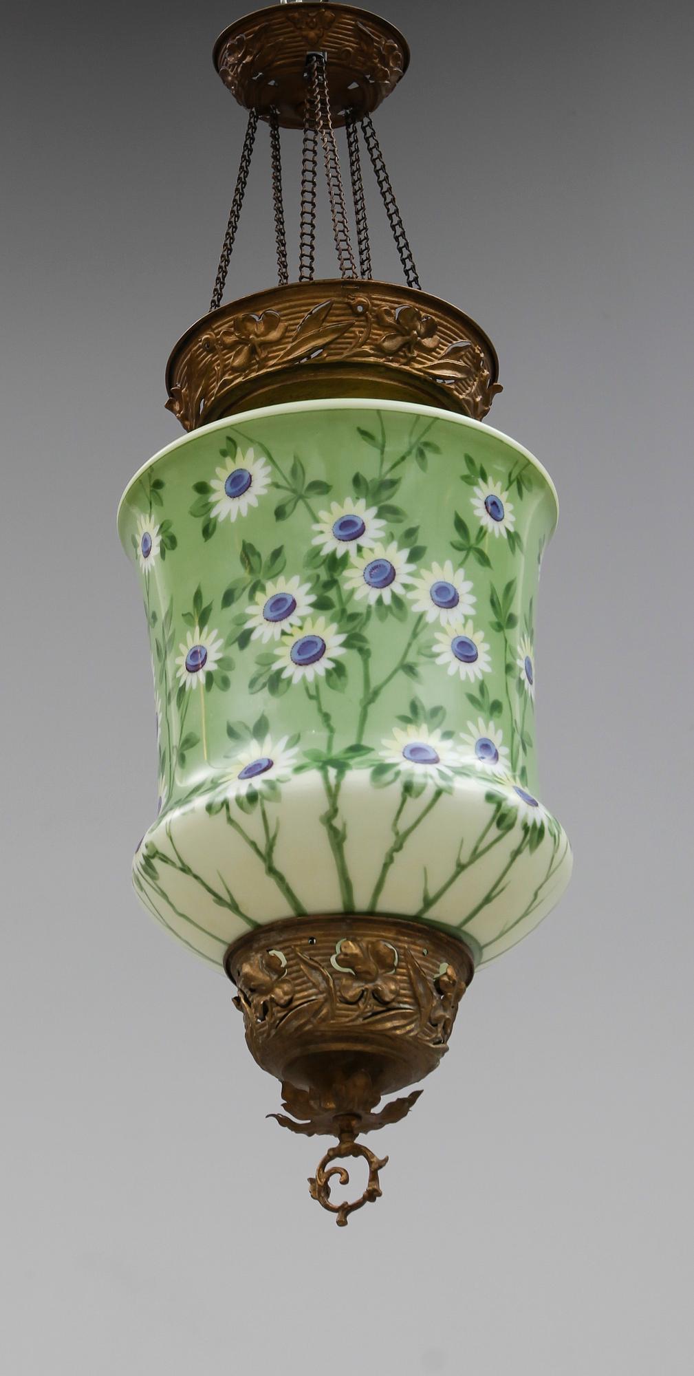 MÅNSKENSAMPEL, sekelskiftet 1900. Höjd ca 47 cm.
