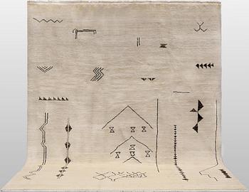 A Moroccan carpet, 293 x 250 cm.