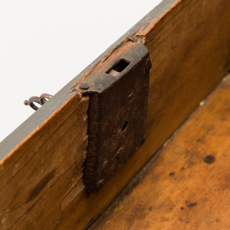 A small 18th Century wooden chest.
