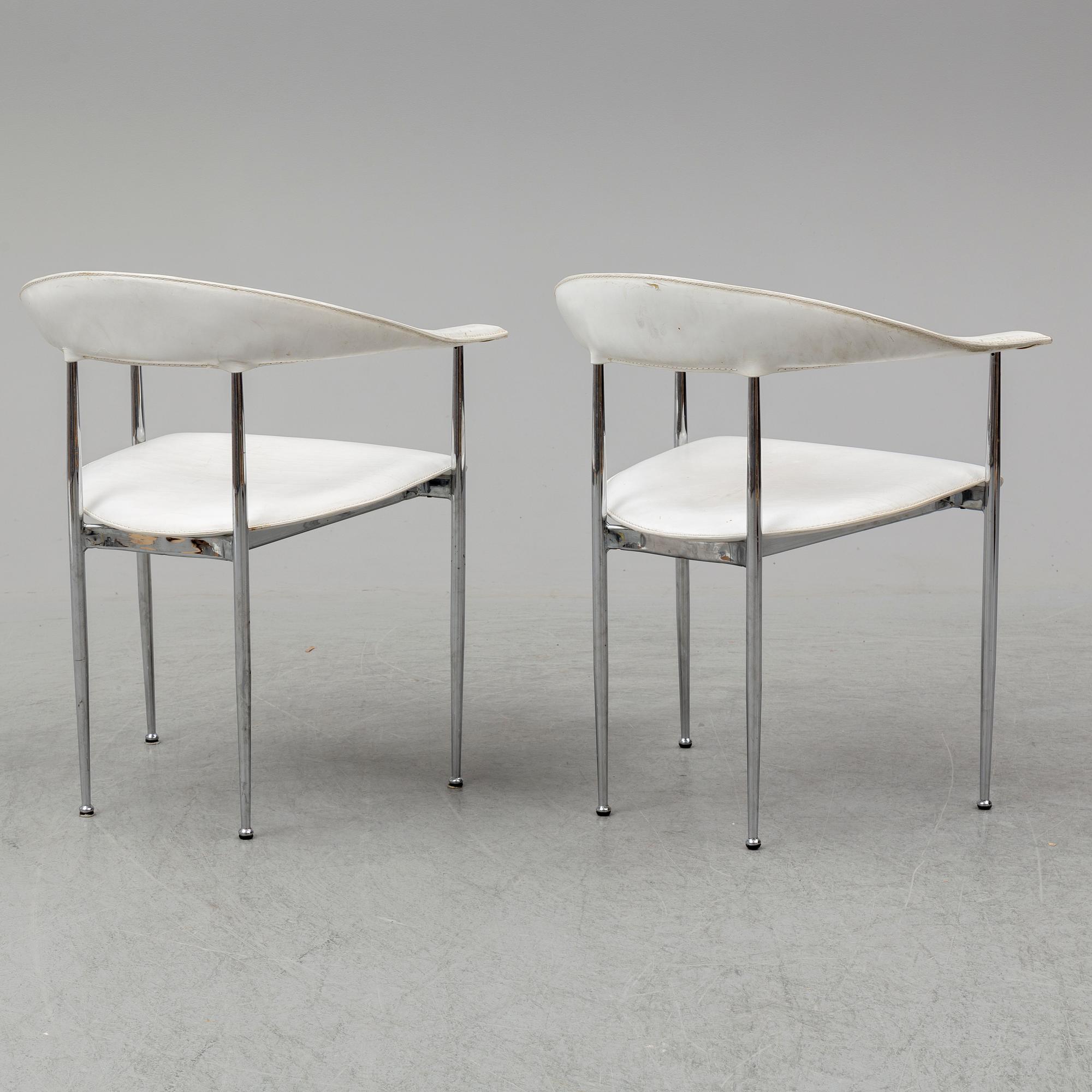 VEGNI & GUALTIEROTTI, eight 'P40' chairs from Fasem, Italy.