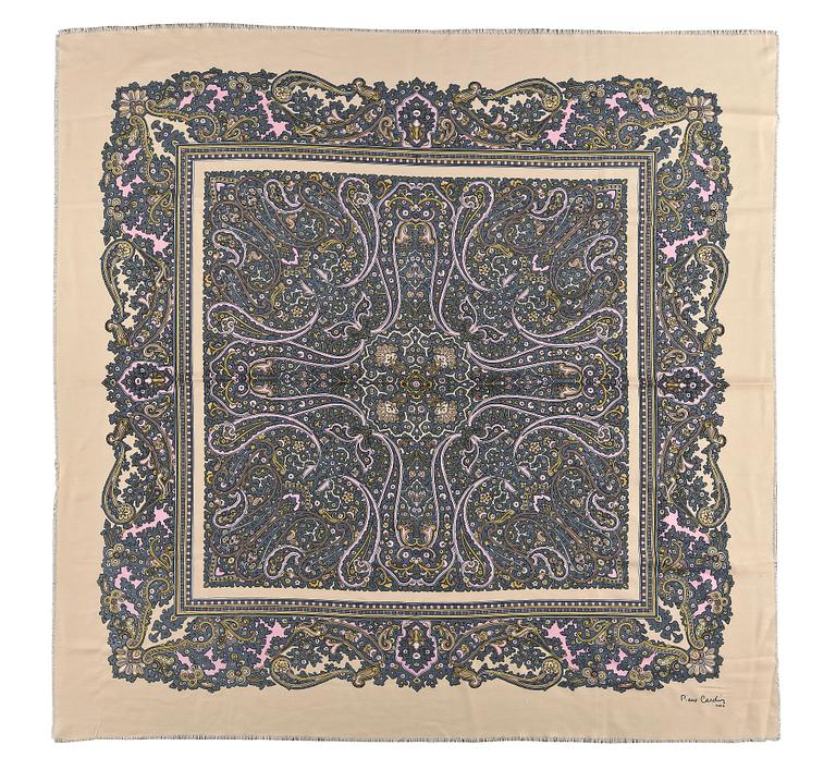 A paisley pattern cashmere shawl by Pierre Cardin.