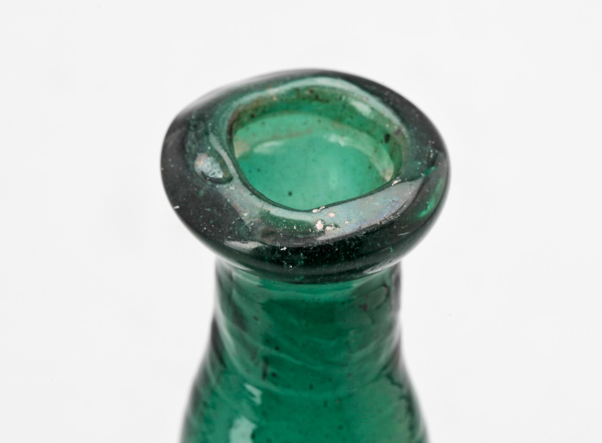 FLASKA, glas, troligen 1700-tal.