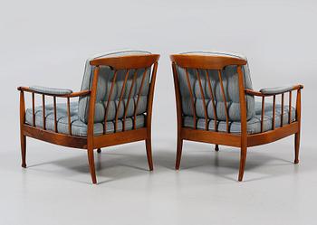 FÅTÖLJER, ett par, "Skrindan", Kerstin Hörlin-Holmquist, 1900-talets andra hälft.