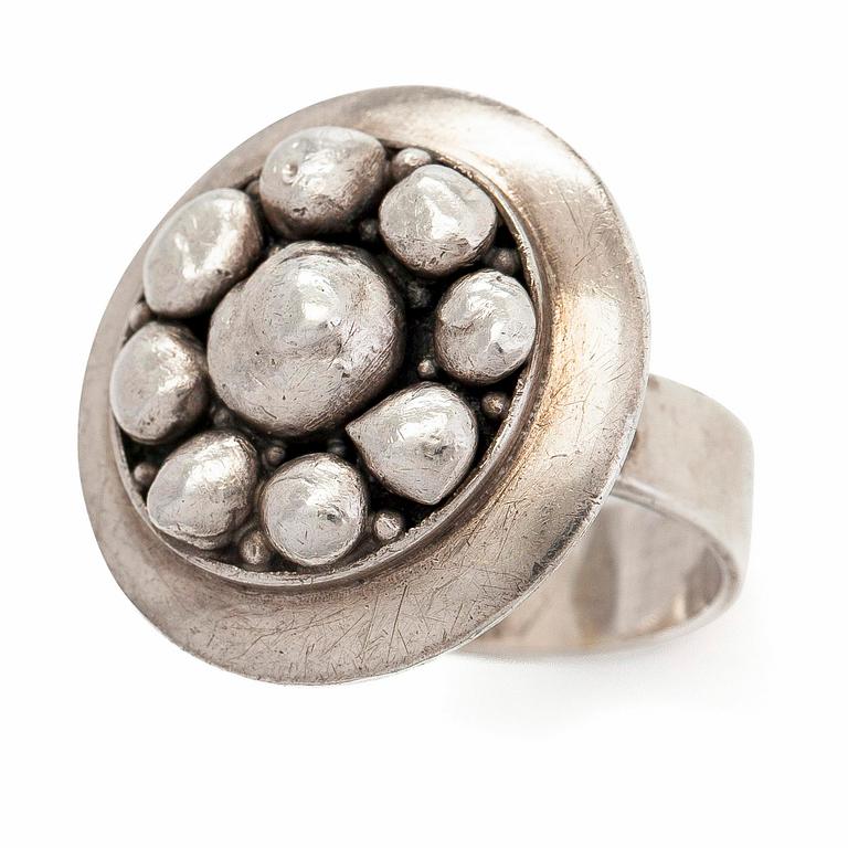 Saara Hopea, ring, silver, Ossian Hopea, Borgå 1966.