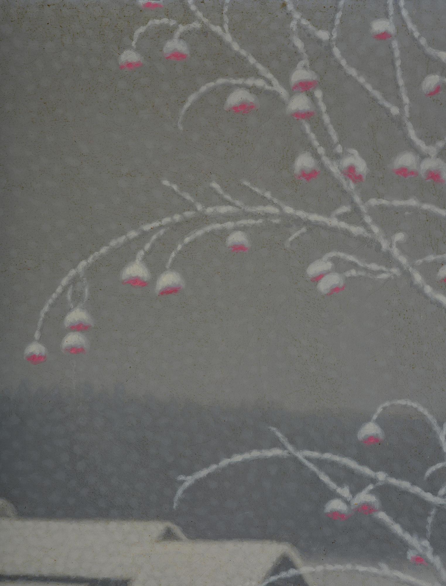 Bror Lindh, Rowan berries in a winter landscape.