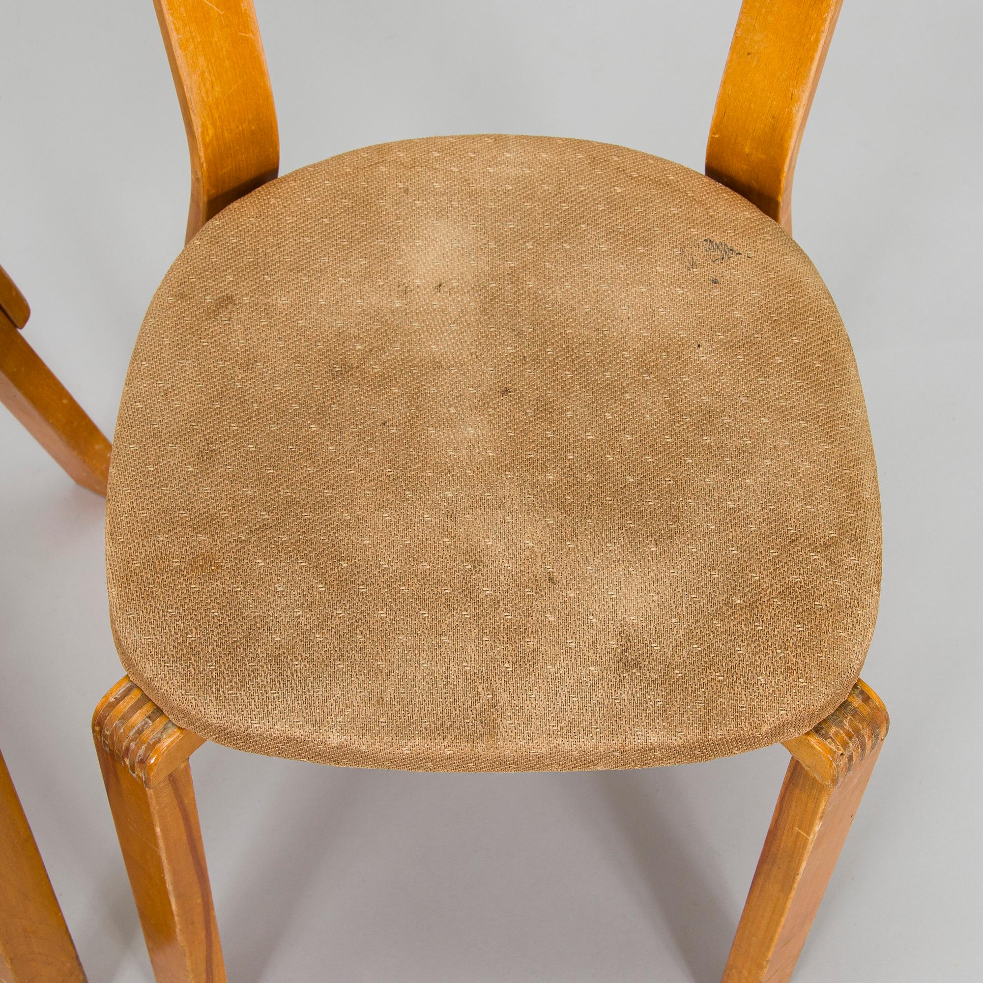 Alvar Aalto, A set of five 'model 69' chairs, for O.Y. Huonekalu- ja Rakennustyötehdas A.B. 1940s.