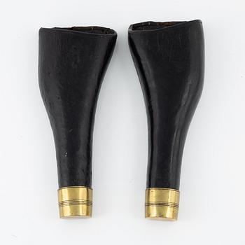 Sadelhölster för pistol, ett par, troligen svenska, 1800-tal.