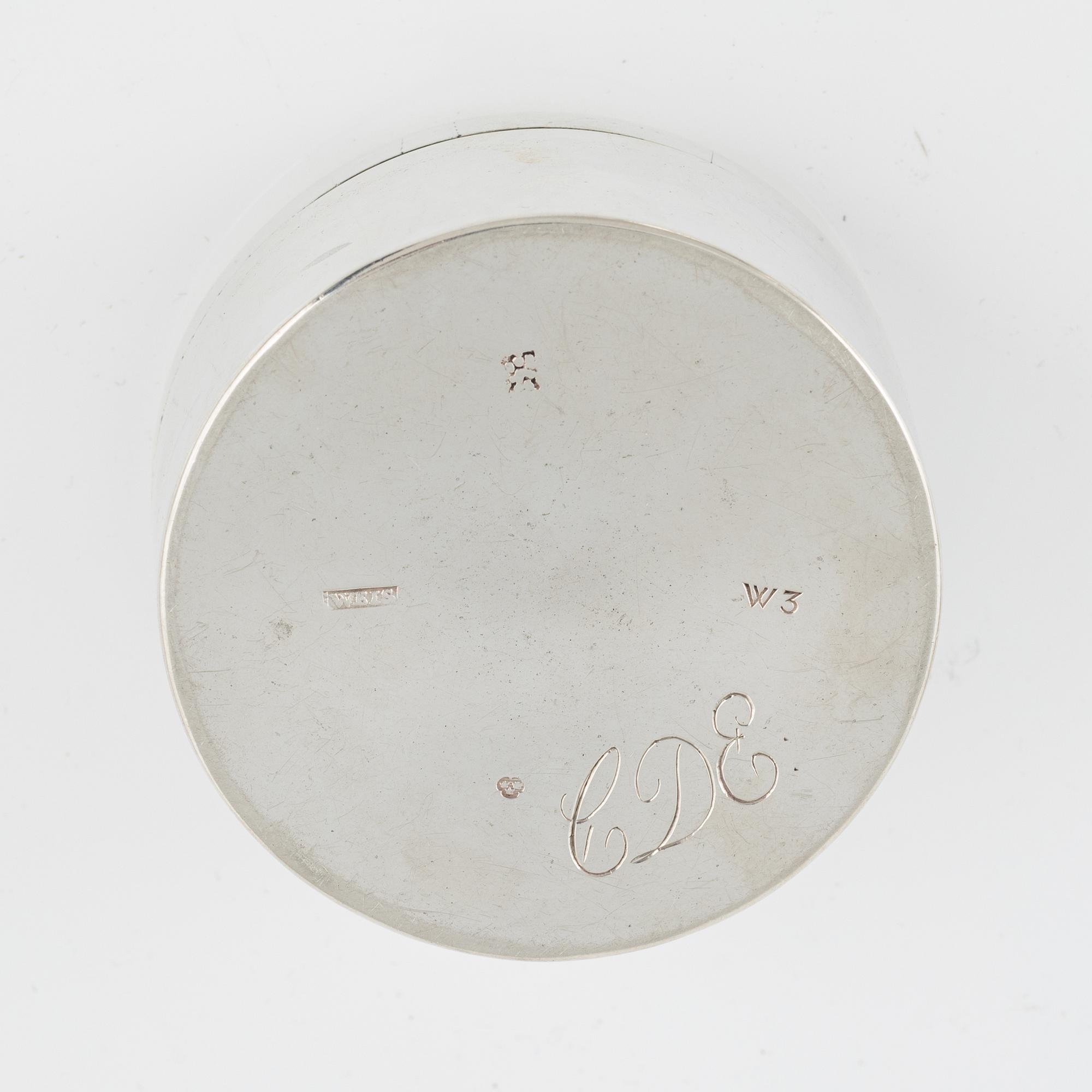 Four Swedish Silver Boxes, including mark of  Lorenz Georg Weis, Norrköping 1823.