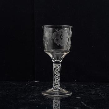 An Anglo-Irish 18th century wine glass.