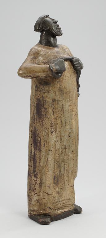 An Åke Holm glazed stoneware figure, Höganäs, 1950's.