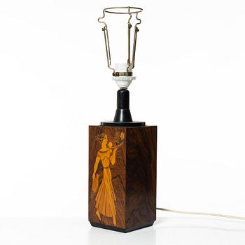 Mjölby Intarsia, a table lamp, 1930s.