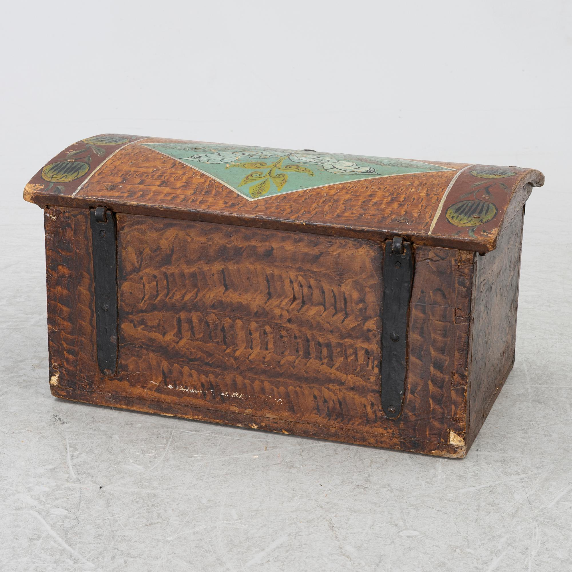 Box, folk art, dated 1863.