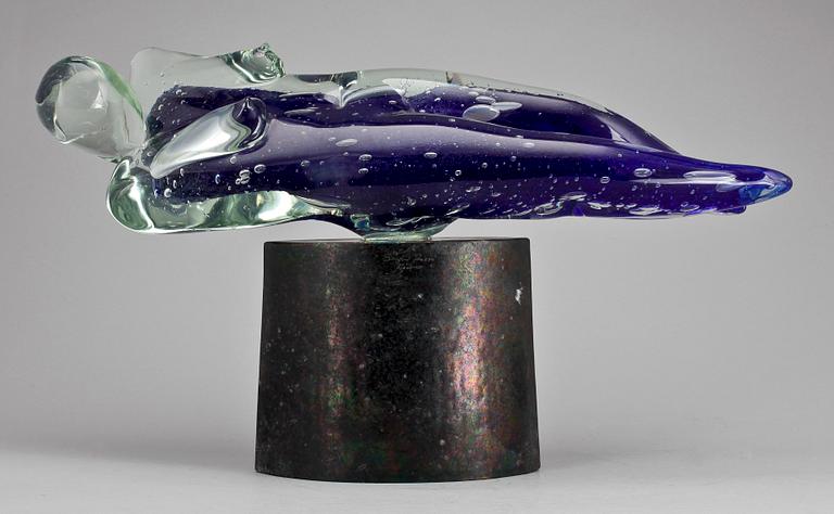 SKULPTUR, glas, Sergio Rossi, Murano, 1900-talets andra hälft.