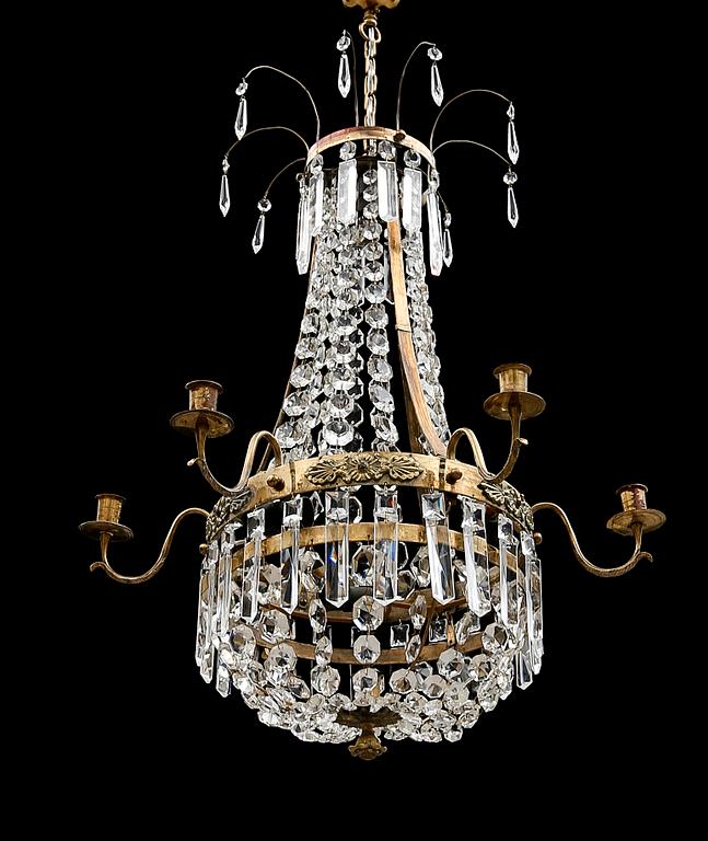 LJUSKRONA, gustaviansk stil, 1900-talets första hälft. Höjd ca 70 cm.
